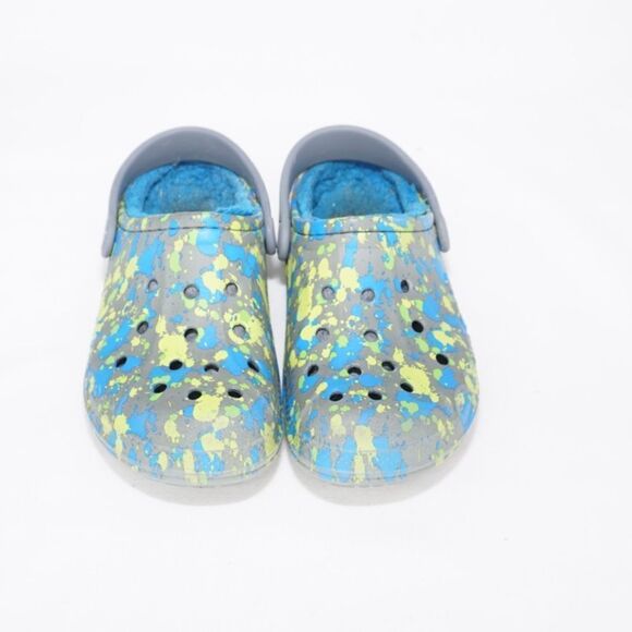 Crocs Blue & Green Slip-on Shoes, Size 11 (Children) - Picture 3 of 7